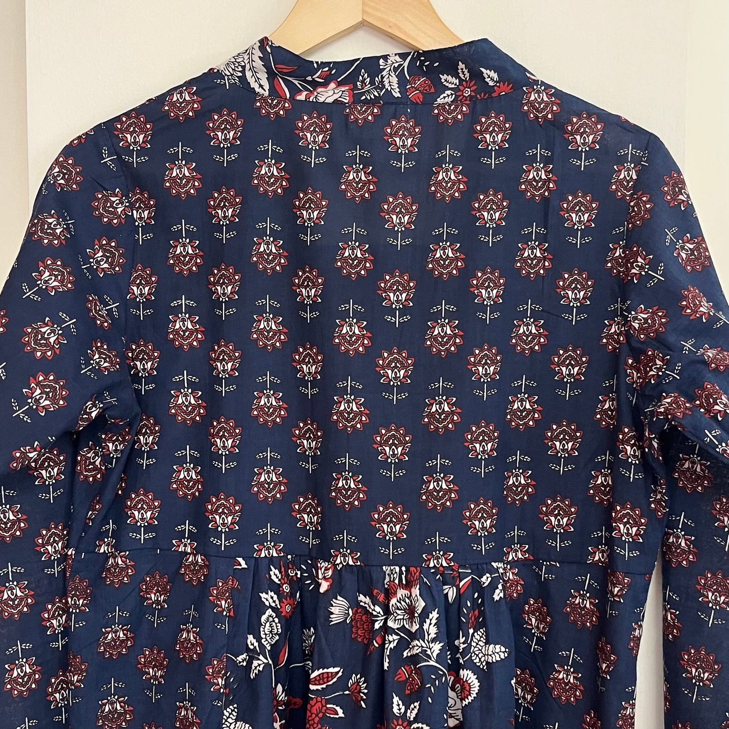 Gul Kurta Dress_Navy Blue
