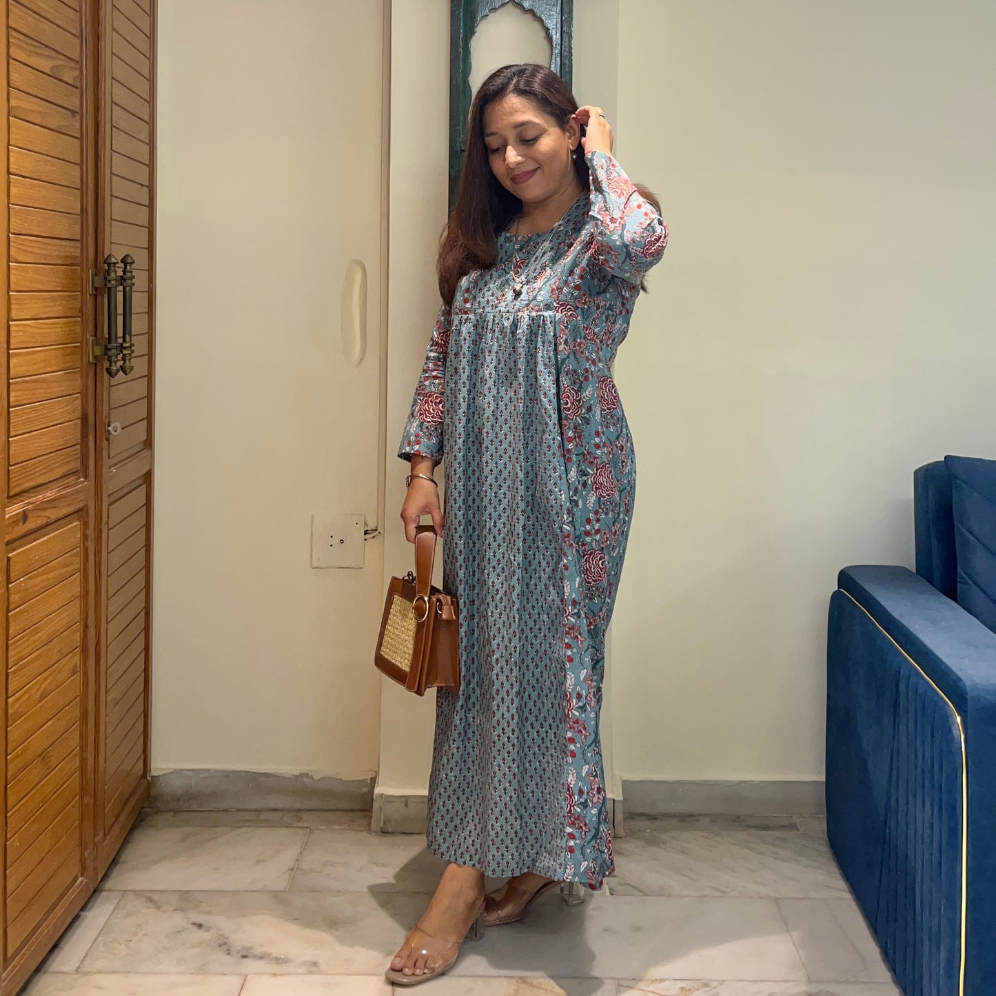 Gul Kurta Dress_Teal