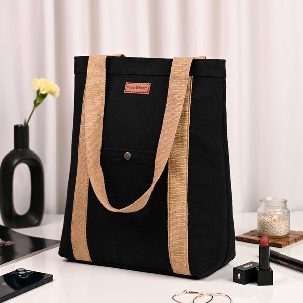 Colour Pop Tall Tote – Black