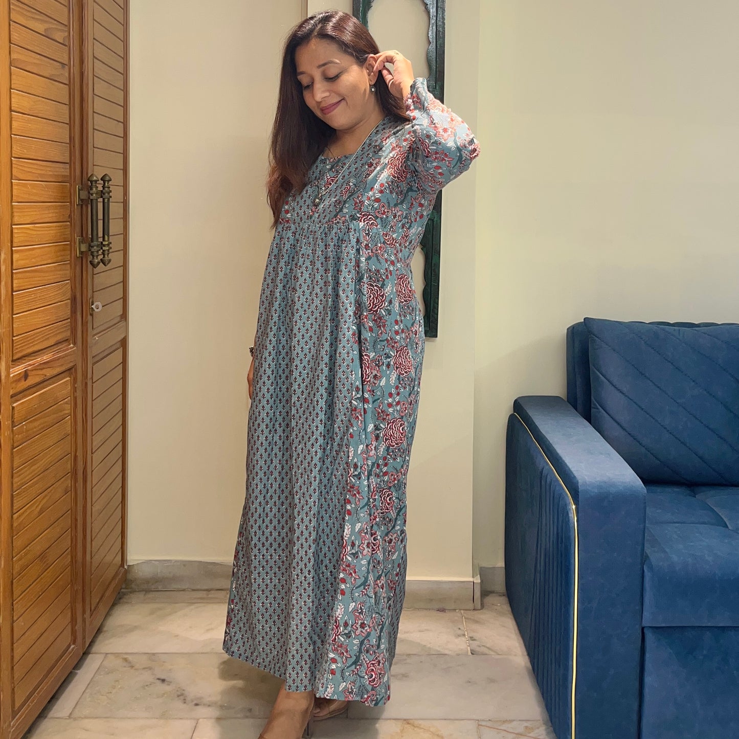Gul Kurta Dress_Teal
