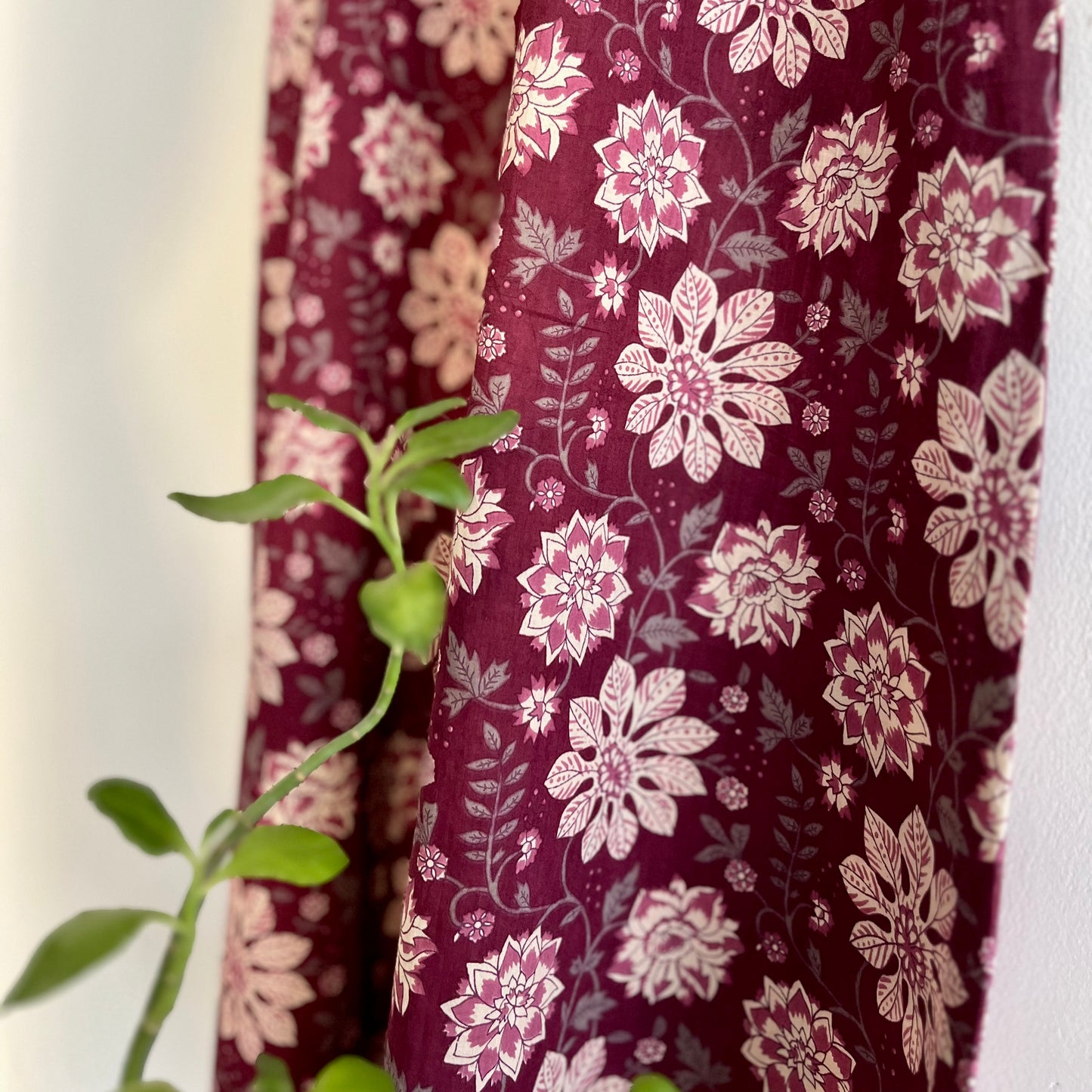 Noodle Strap Pure Cotton Dress - Magenta