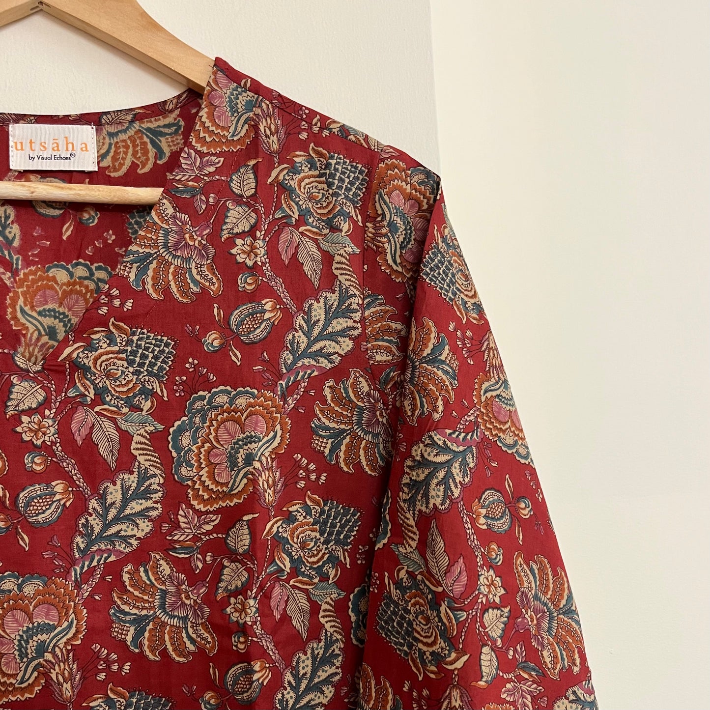 Rang Coord Set - Maroon Floral