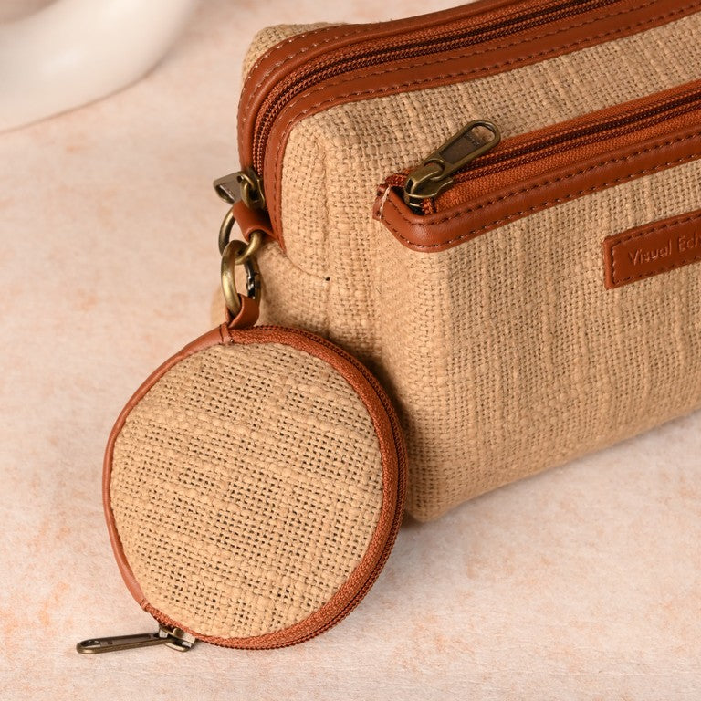 Box Sling Bags - Creamy Beige