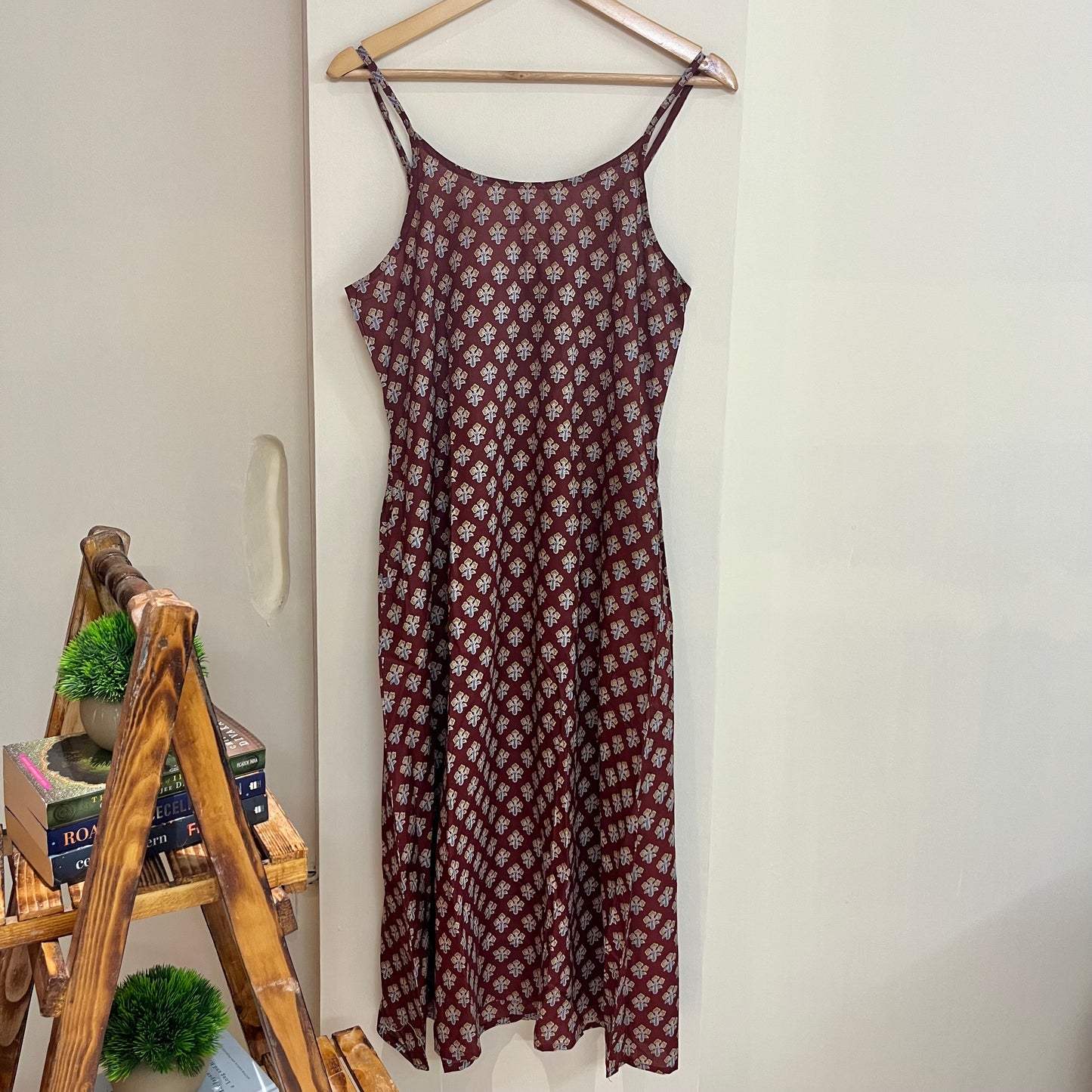 Noodle Strap Pure Cotton Dress 2.0 - Maroon