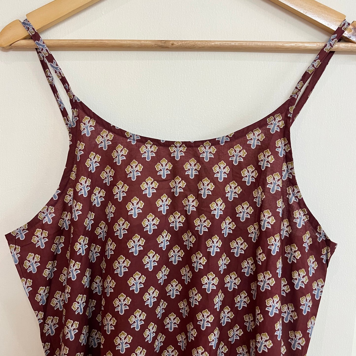 Noodle Strap Pure Cotton Dress 2.0 - Maroon