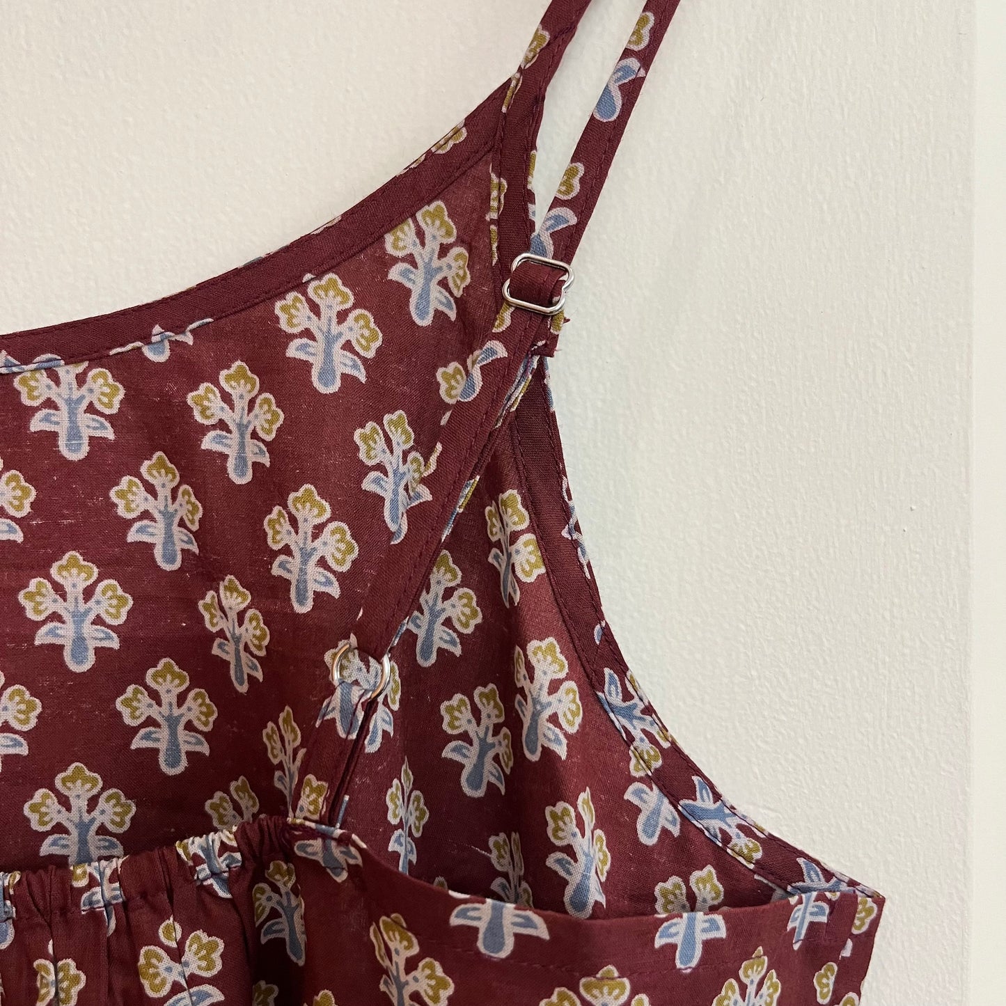 Noodle Strap Pure Cotton Dress 2.0 - Maroon