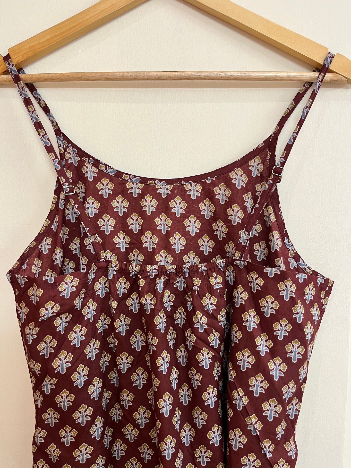 Noodle Strap Pure Cotton Dress 2.0 - Maroon