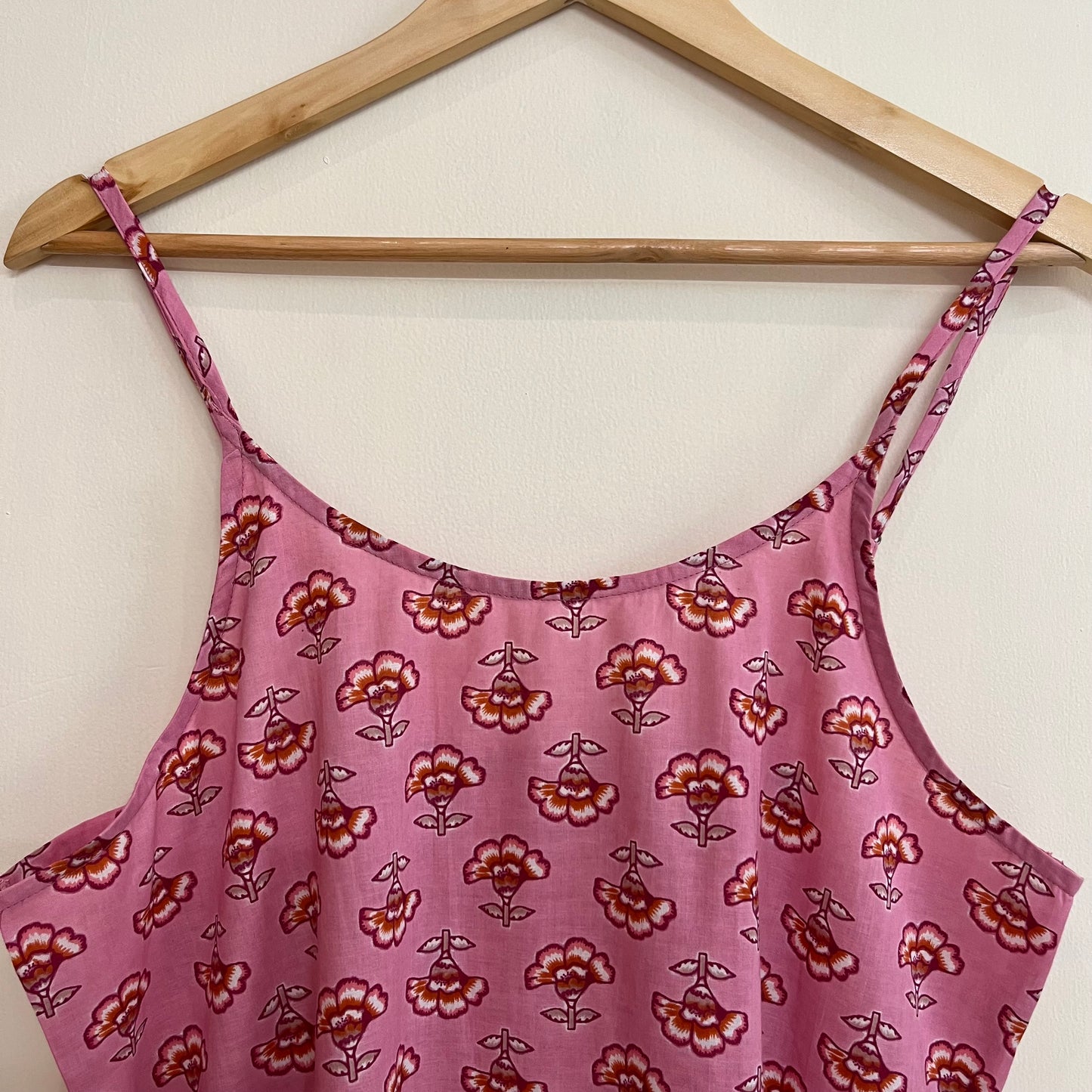 Noodle Strap Pure Cotton Dress 2.0 - Pink