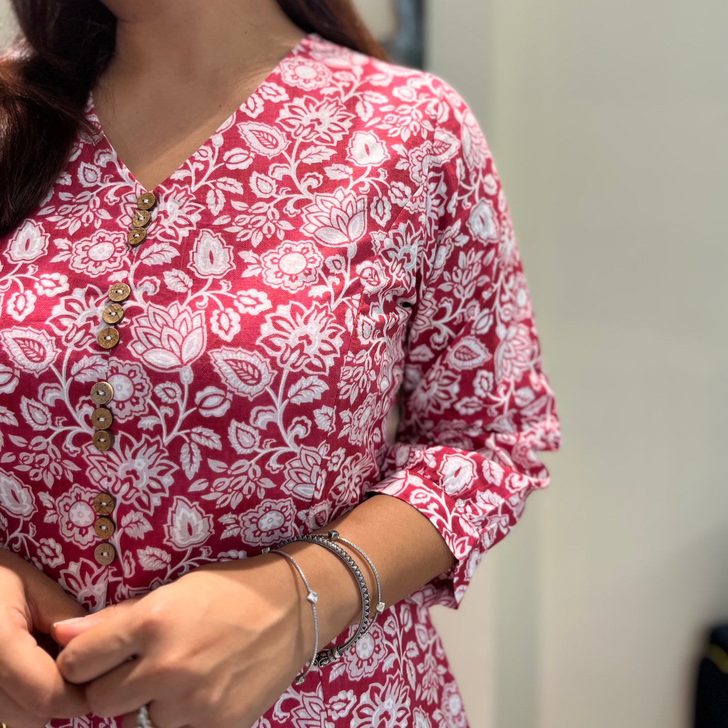 Ritu - Workwear Kurta Set (Kurta & Pant)_Pink