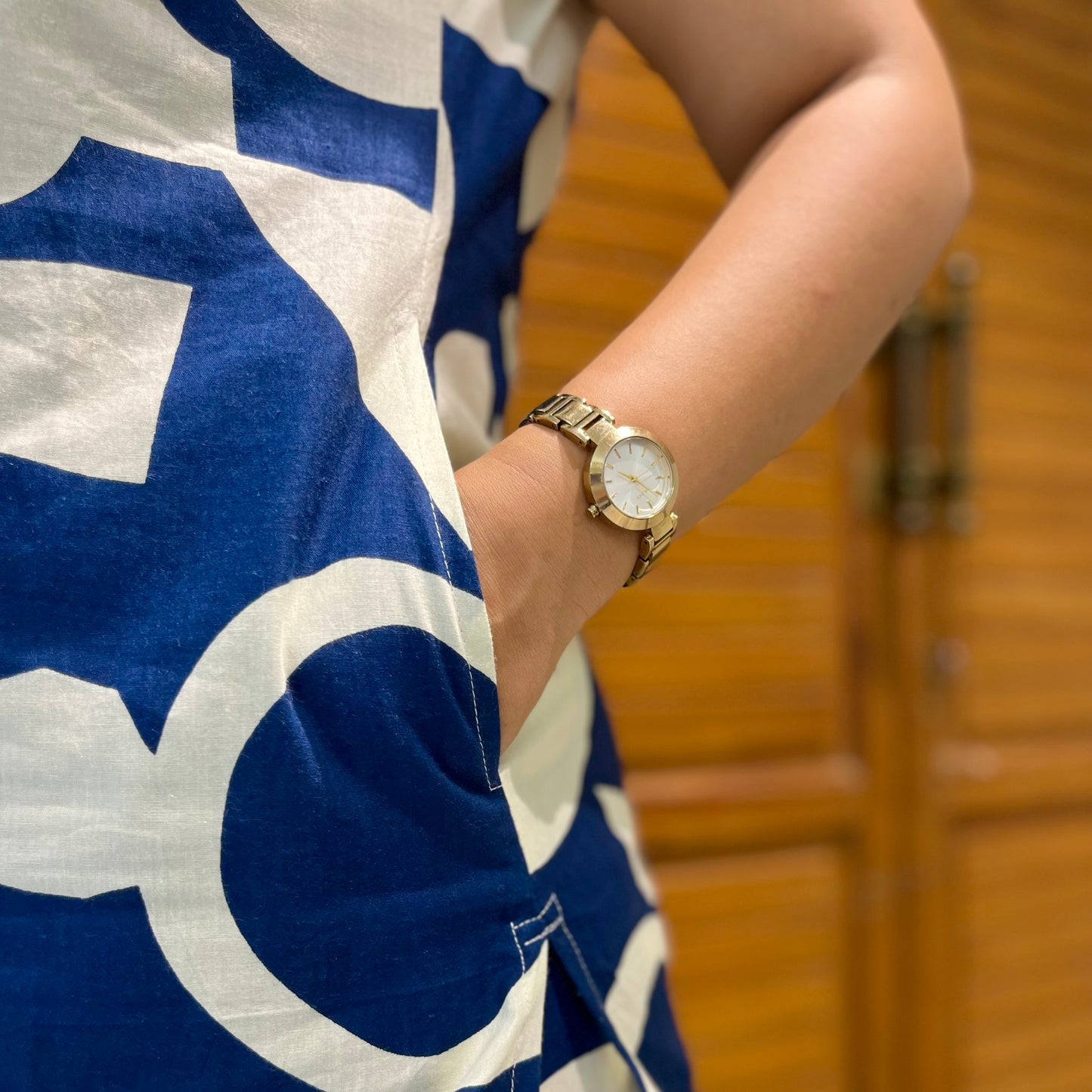 Abstract Print Coord Set - Navy Blue