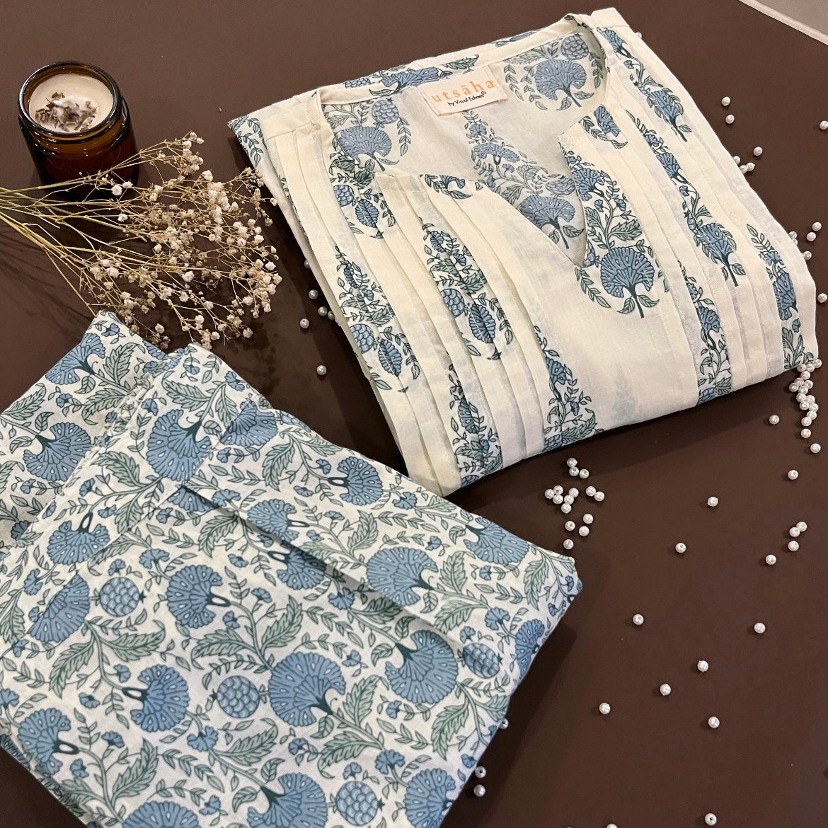 Sehaj Kurta Set (Kurta & Pant) - Blue