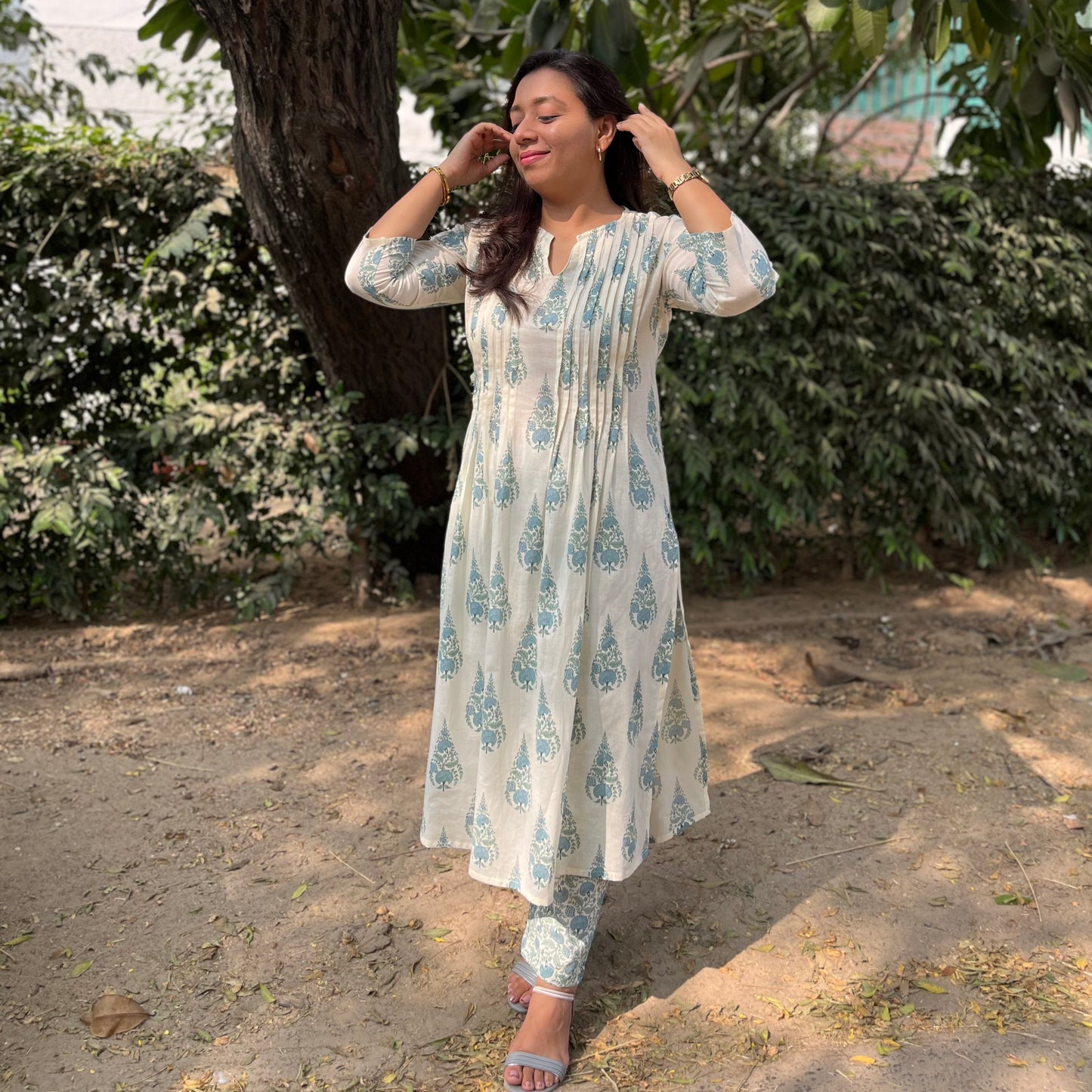 Sehaj Kurta Set (Kurta & Pant) - Blue