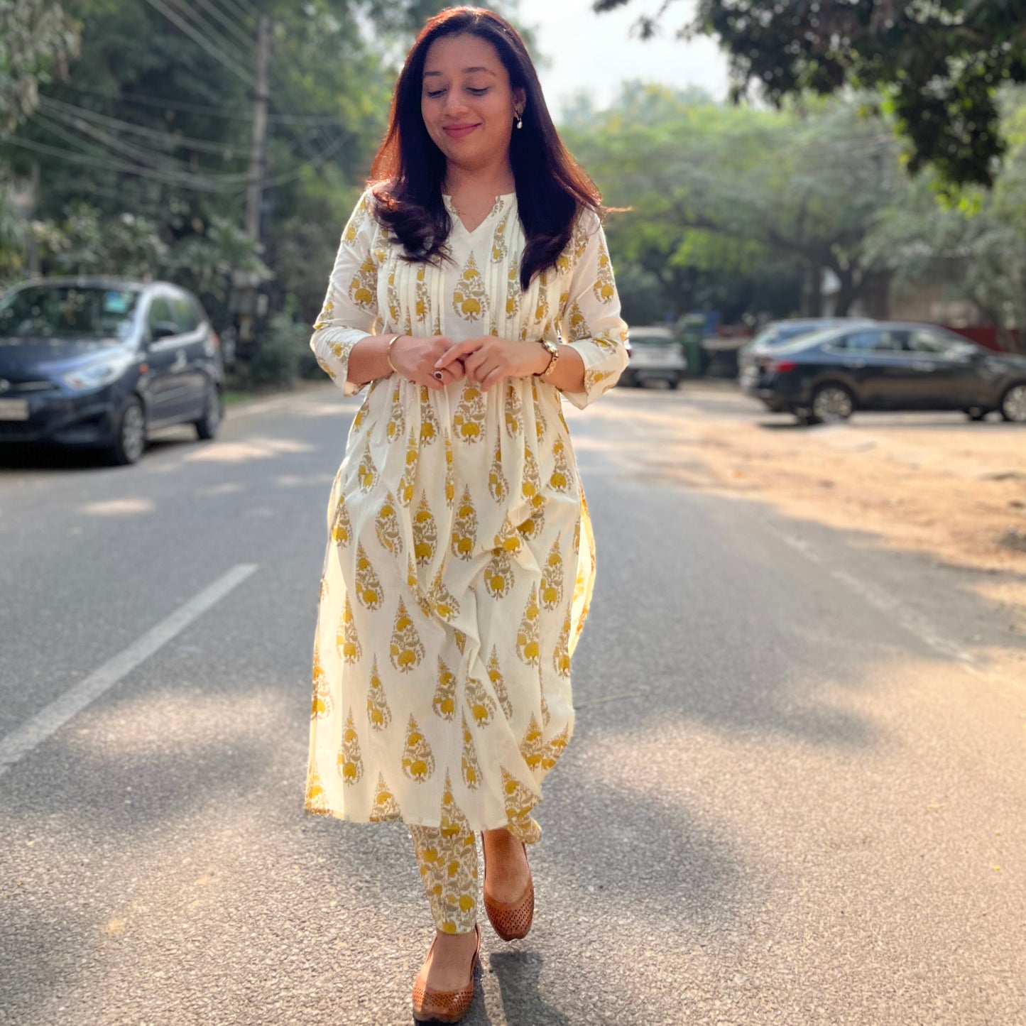 Sehaj Kurta Set (Kurta & Pant) - Yellow