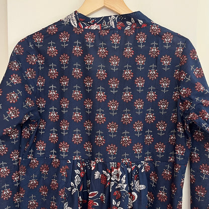 Gul Kurta Dress_Navy Blue