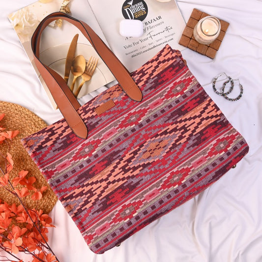 All Day Tote - Bohemian Red