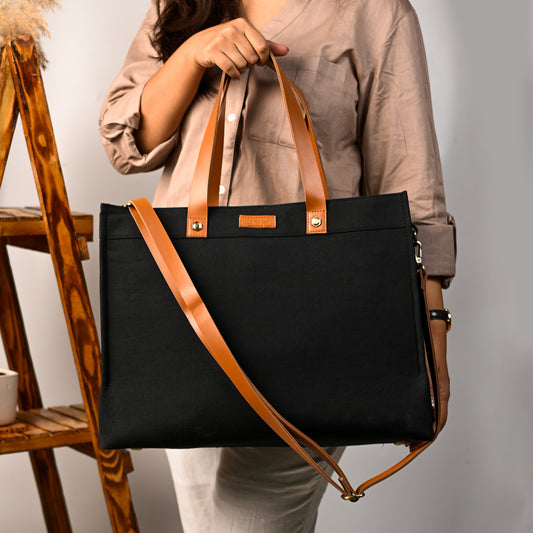 AM to PM Tote Bag_Black