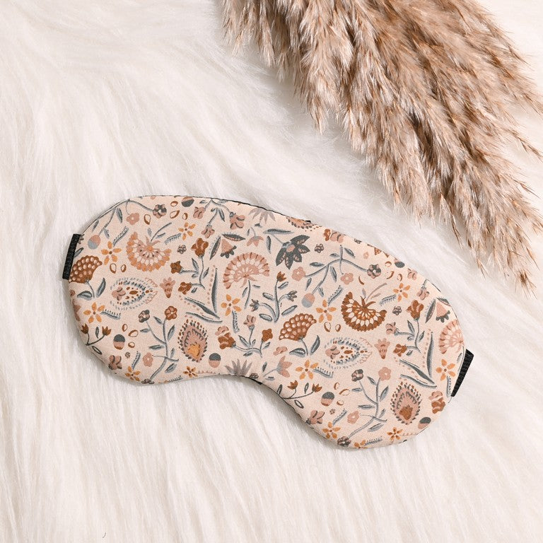 Cotton Sleeping Eye Mask - Beige Floral