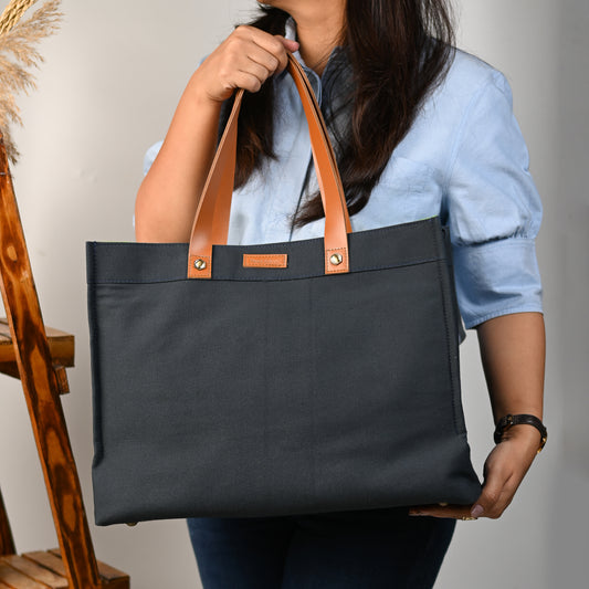 AM to PM Tote Bag_Navy Blue