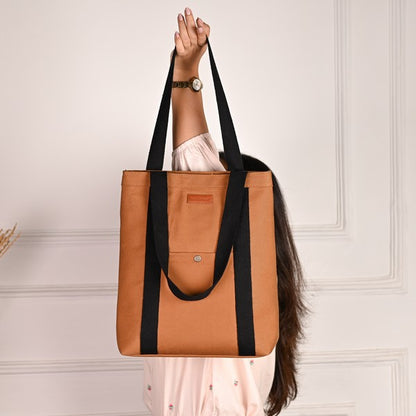 Colour Pop Tall Tote – Camel Brown