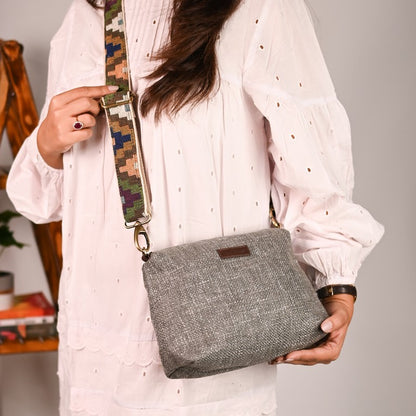 Charcoal Grey Crossbody Sling Bag