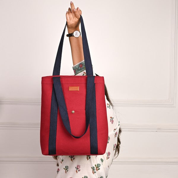 Colour Pop Tall Tote – Maroon