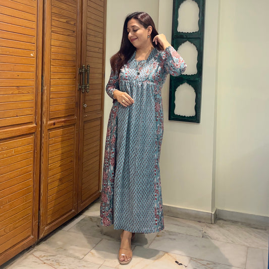 Gul Kurta Dress_Teal