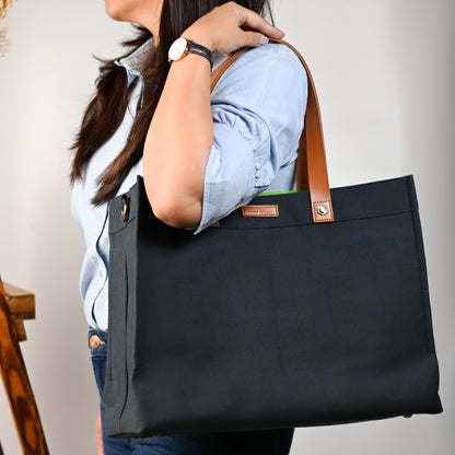 AM to PM Tote Bag_Navy Blue