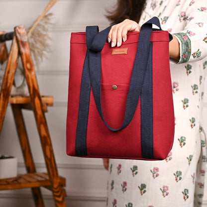 Colour Pop Tall Tote – Maroon