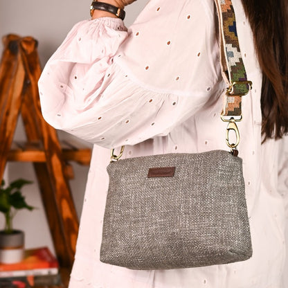 Charcoal Grey Crossbody Sling Bag