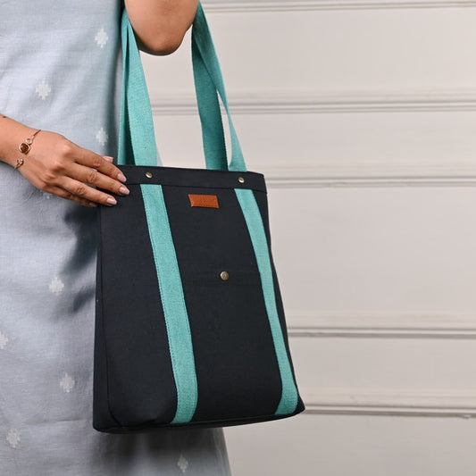 Colour Pop Tall Tote – Navy Blue