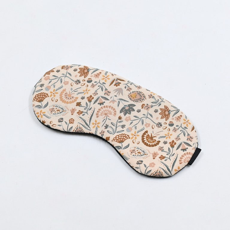 Cotton Sleeping Eye Mask - Beige Floral