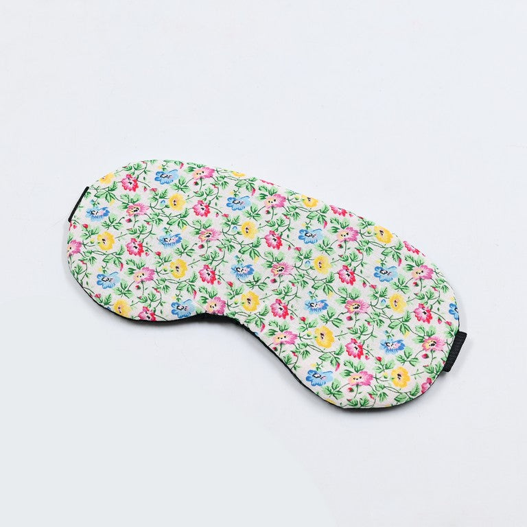 Cotton Sleeping Eye Mask - White Floral