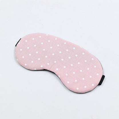 Cotton Sleeping Eye Mask - Pink Polka