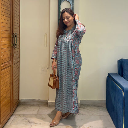 Gul Kurta Dress_Teal