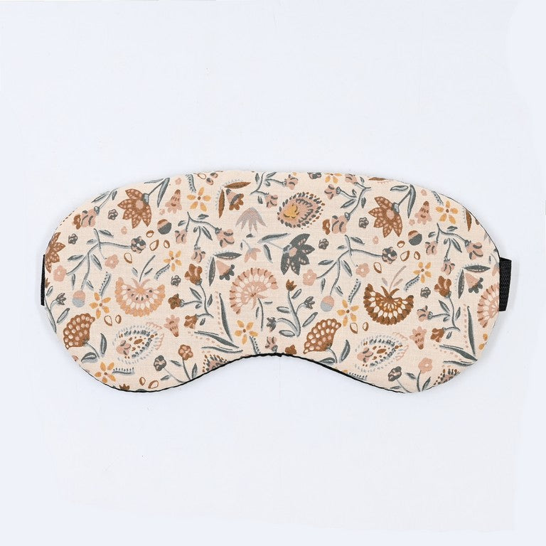 Cotton Sleeping Eye Mask - Beige Floral