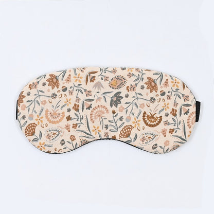 Cotton Sleeping Eye Mask - Beige Floral