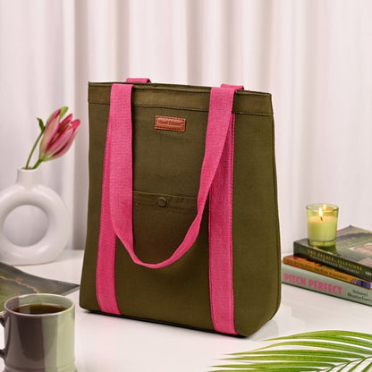 Colour Pop Tall Tote – Olive