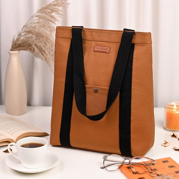 Colour Pop Tall Tote – Camel Brown