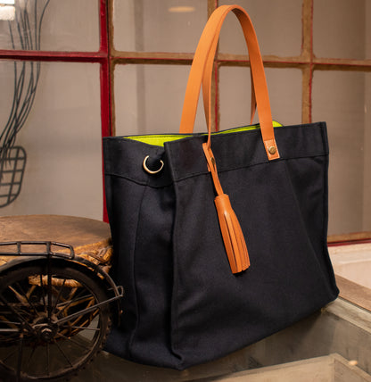 AM to PM Tote Bag_Navy Blue