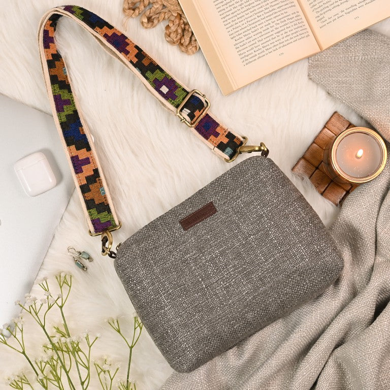 Charcoal Grey Crossbody Sling Bag