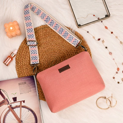 Fresh Peach Crossbody Sling Bag