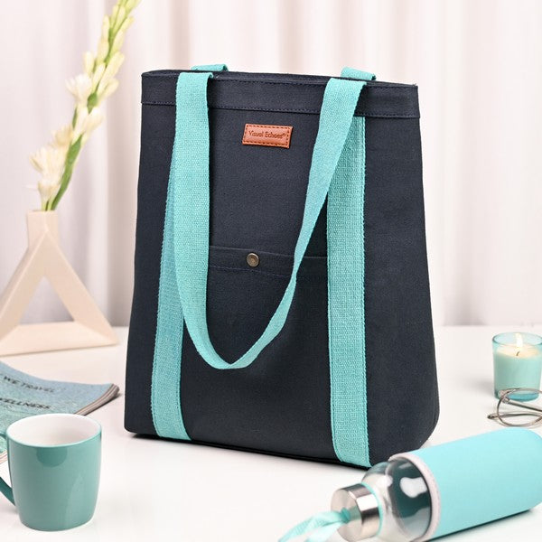 Colour Pop Tall Tote – Navy Blue