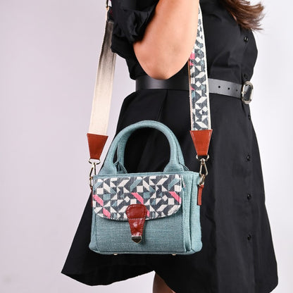 Boho Chic Sling Handbag - Teal Trail