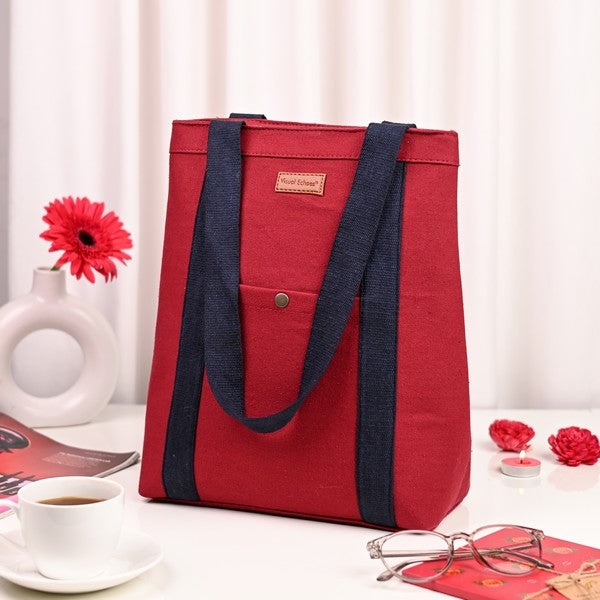 Colour Pop Tall Tote – Maroon