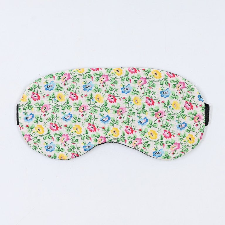 Cotton Sleeping Eye Mask - White Floral