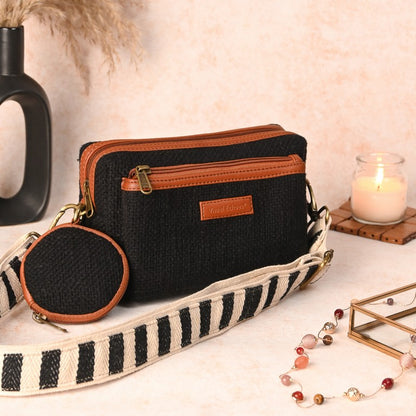 Box Sling Bags - Black Beauty