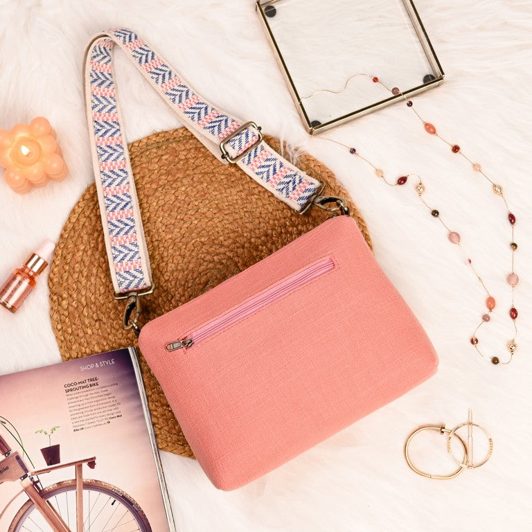 Fresh Peach Crossbody Sling Bag