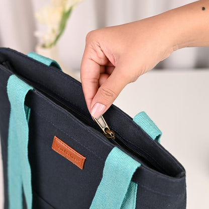 Colour Pop Tall Tote – Navy Blue