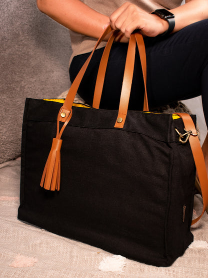 AM to PM Tote Bag_Black