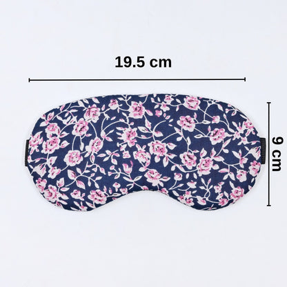 Cotton Sleeping Eye Mask - Midnight Blue Floral